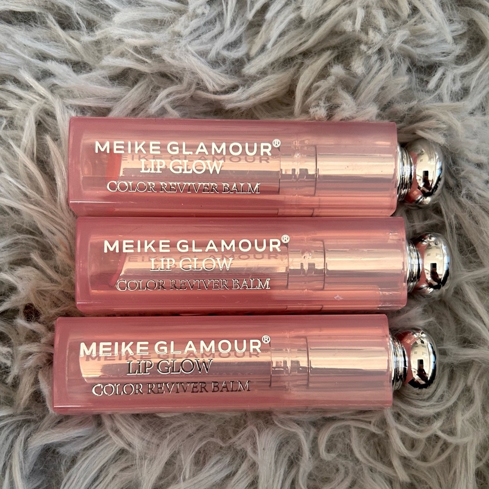 Mike Glamour Lip Glow - Pink - 3 pack